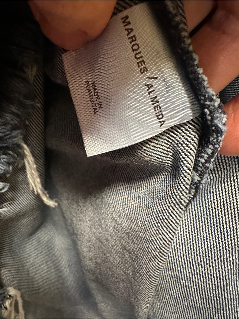 Marques Almeida Oversized Hooded Poncho Hoodie Pullover Jean Jacket Pockets - Picture 11 of 12